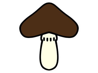 シンプルなキノコのイラスト素材