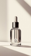 A elegantly designed face serum with a dropper, perfect for enhancing skin radiance, displayed against a clean white backdrop.