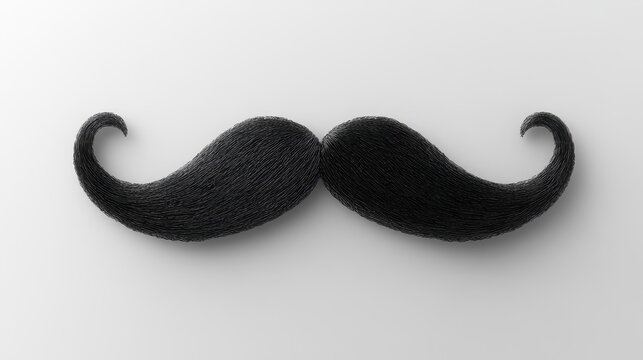 A sleek, mustache-themed poster template ideal for fundraising events, set against a clean white backdrop.