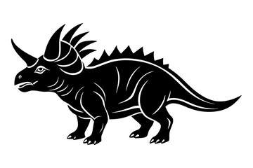  Dinosaur Styracosaurus on the white background vector art illustration