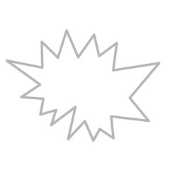  Gray Explosion icon set in thin line style