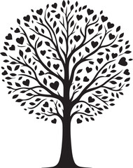 Silhouette tree vector, eps file editable