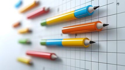 Fototapeta premium Gantt Chart is used to manage timelines and improve project management efficiency.
