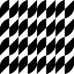Obraz premium Seamless pattern with geometric motifs in black and white. Vector illustration.