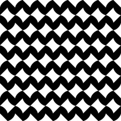 Seamless pattern with geometric motifs in black and white. Vector illustration.