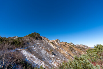 初冬の燕岳 合戦尾根