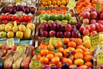 fruits and vegetables in italian market