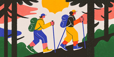 people sport hiking