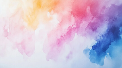 Fototapeta premium Colorful watercolor abstract artwork with vibrant hues blending seamlessly in artistic composition