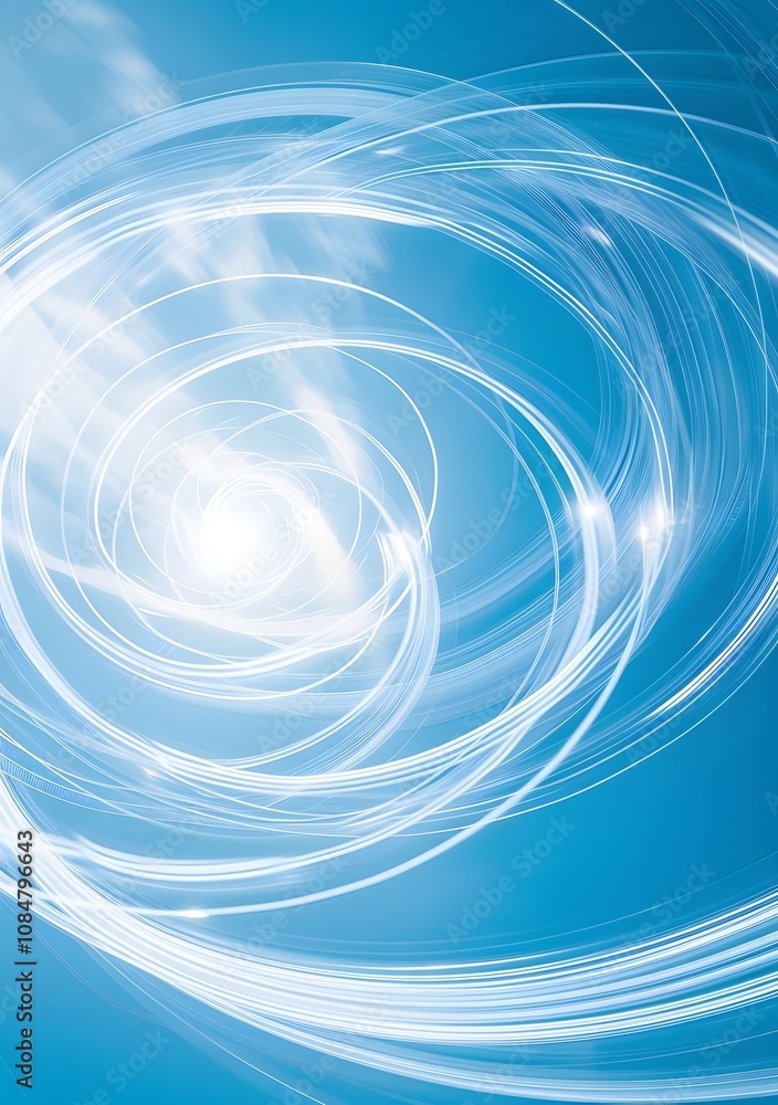 Aufkleber abstract blue background with swirling light patterns, creating a sense of movement and energy.