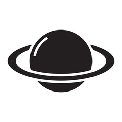 Planet Saturn with Rings icon.