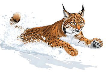 Obraz premium bengal tiger in the water with transparent background, PNG file