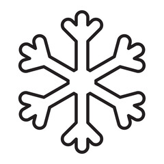 Snowflake line icon.
