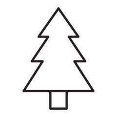 Christmas Tree line icon.