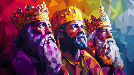 Three kings day, epiphany design, background, graphic. generative ai. Epiphany. Illustration