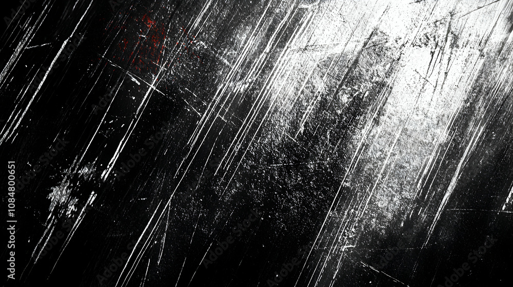 Poster abstract black and white scratched texture background image showing diagonal marks and grunge elemen