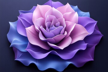 Obraz premium Vector of a close-up flower with intricate details and gradients, creating a realistic 3D look
