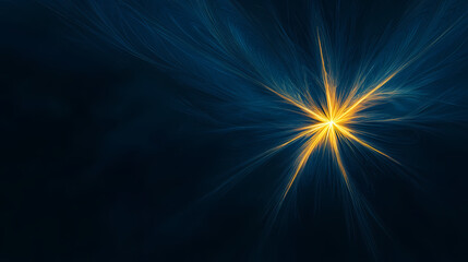 Obraz premium Star of bethlehem, or christmas star. bright star in the dark blue night sky. Epiphany. Illustration