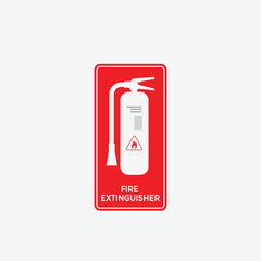 Fire extinguisher colorful flat style vector illustration