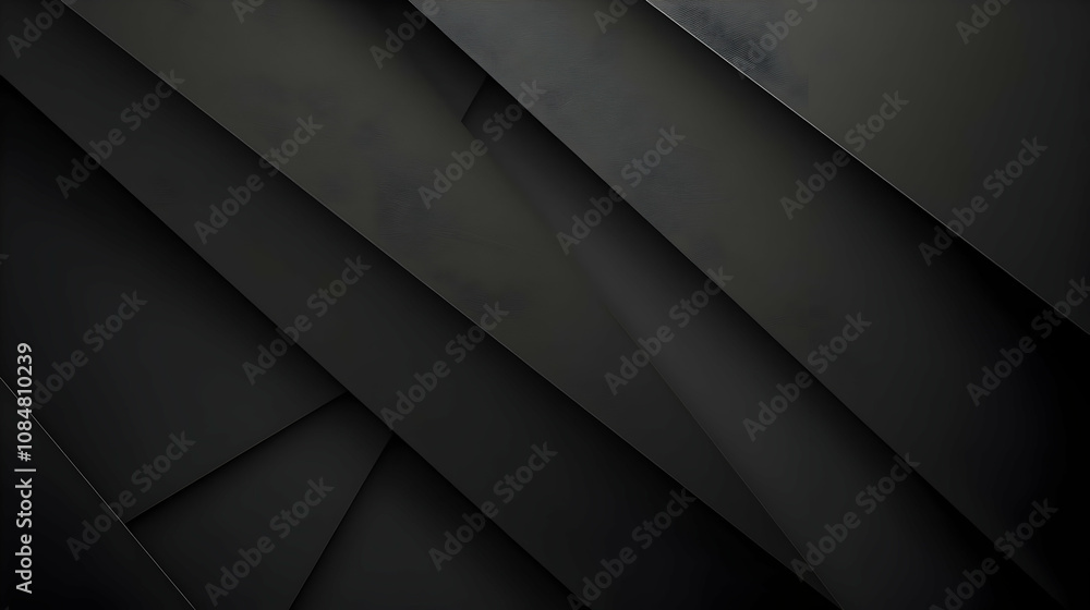 Poster abstract black geometric shapes design background illustration with diagonal lines and shadow effect