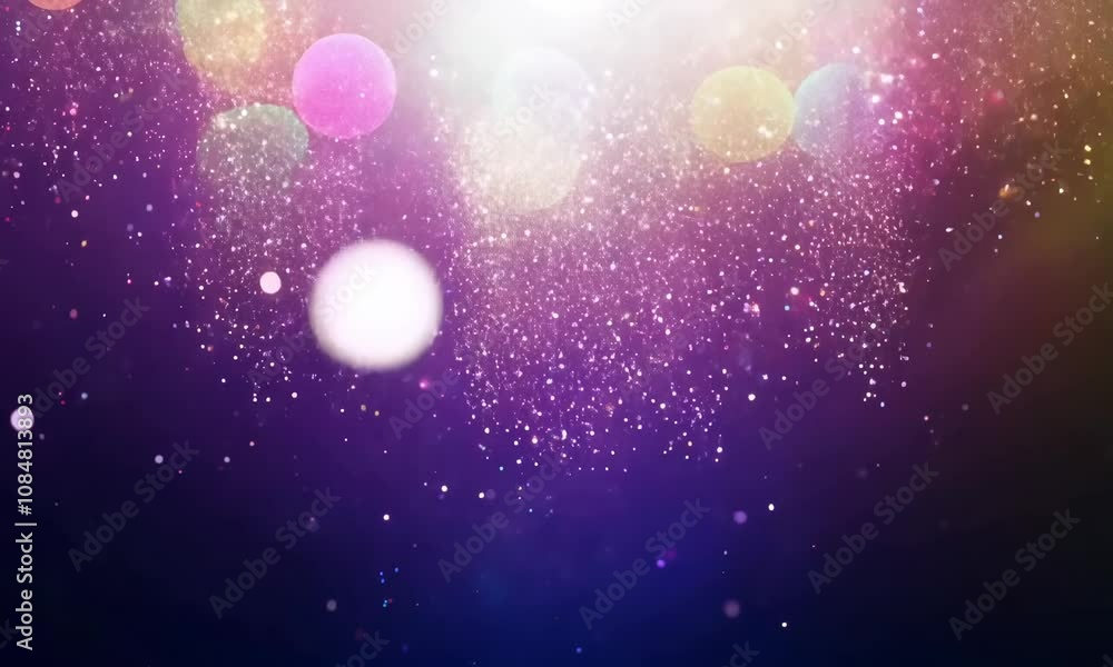 Poster star rain. abstract motion background shining colorful particles. shimmering glittering particles wi