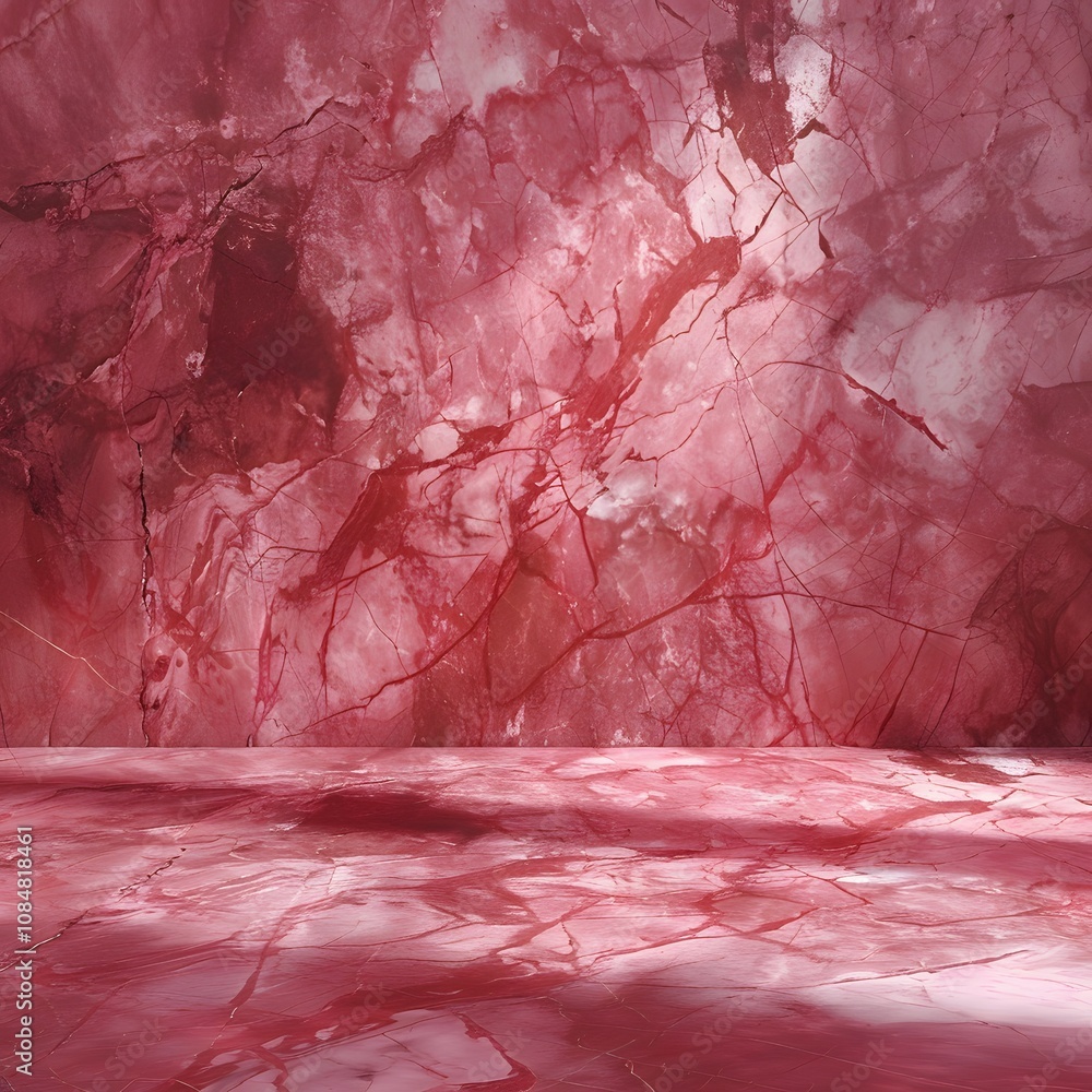 Aufkleber a textured pink marble background with intricate patterns, ideal for design and presentation.