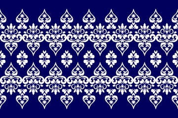 Geometric ethnic oriental ikat pattern traditional Design for background,carpet,wallpaper,clothing,wrapping,Batik,fabric,Vector illustration.embroidery style.