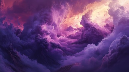 紫色の夕日と二次