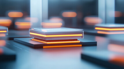 Transparent Futuristic Microchip Device