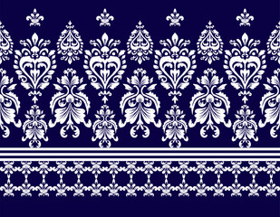 Geometric ethnic oriental ikat pattern traditional Design for background,carpet,wallpaper,clothing,wrapping,Batik,fabric,Vector illustration.embroidery style.