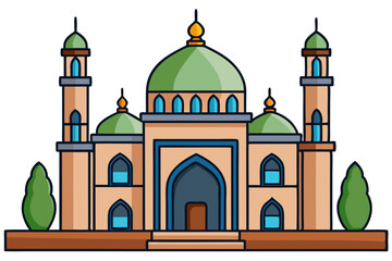 Mosque | isolated vector illustration on white background