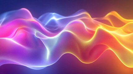 Obraz premium Colorful abstract 3D waves of fluid neon liquid - Generative AI