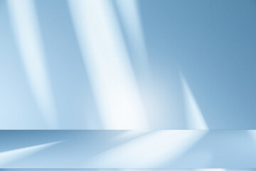 Wall interior background, studio and backdrops show products.with shadow from window color white...