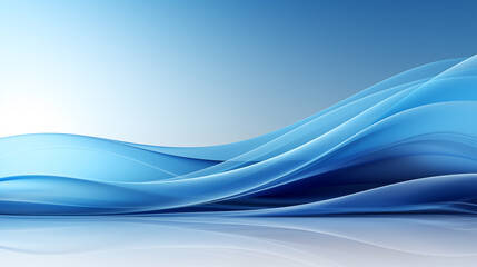 Fototapeta premium Abstract blue wave curve business background