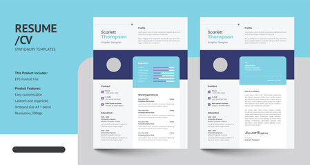 Modern CV Resume Design Template