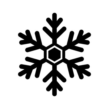 snowflake winter solid icon