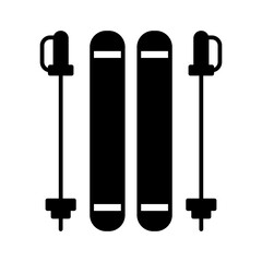 ski winter solid icon