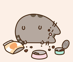 Pusheen the cat vector illustration artwork