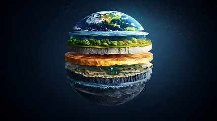 layered parts of planet Earth that exhibit unique ecosystems