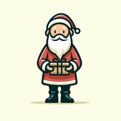 Illustration of cartoon santa claus