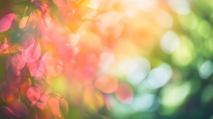 Sunlit Green Bokeh Background