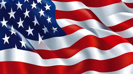 Obraz premium Waving American Flag