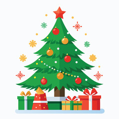 christmas tree with boxes