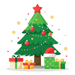christmas tree and gifts