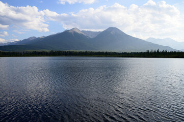 lake and mountains