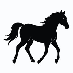 silhouette of a horse