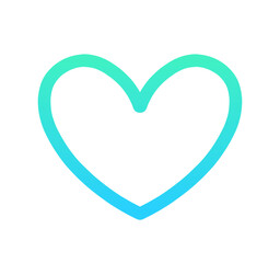 緑色のグラデーション｜ハートマーク