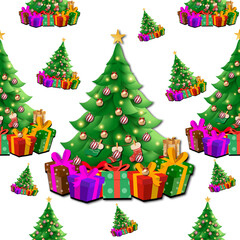 Christmas pattern image, Christmas trees