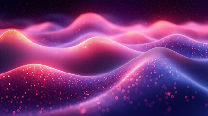 Fototapeta premium Dreamy energy waves interwoven with red and blue light