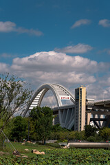 Fototapeta premium railway bridge over the river